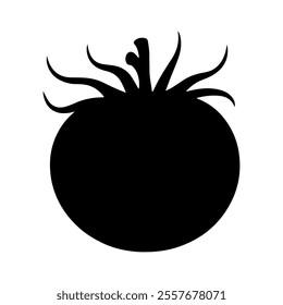 Tomato silhouette vector icon sign symbol illustration design.
