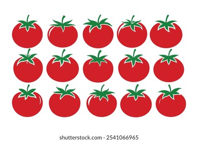Tomato silhouette vector illustration, Tomato vector Bundle 