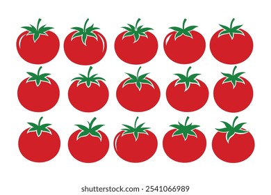 Tomato silhouette vector illustration, Tomato vector Bundle 