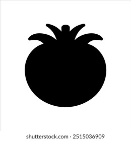 Tomato silhouette vector illustration design on white background.