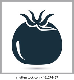 Tomato simple icon on the background