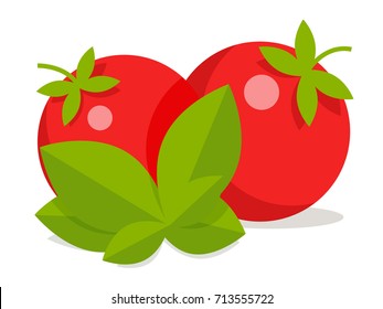 Tomato simple illustration in flat style