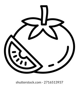 Colección de icono de Vector simple de tomate
