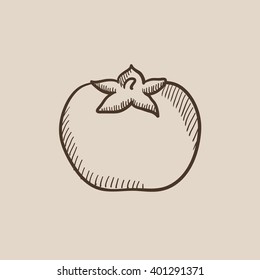 Tomato sketch icon.