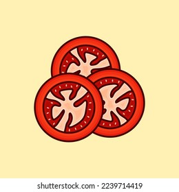 Dibujo vectorial de lona de tomate