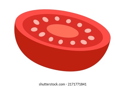 Tomato slice food. Vector illustration