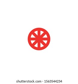 Tomato slice icon. Vegetable food symbol. Logo design element
