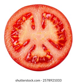 Tomato slice isolated on white background,png file