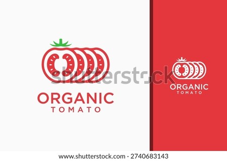 Tomato slice logo symbol icon design