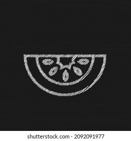 Tomato slice sketch vector icon. Ingredient for cooking