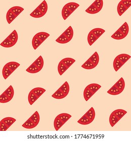 Tomato sliced pattern. Tomato icon