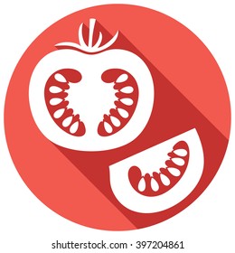 Tomato Slices Flat Icon 