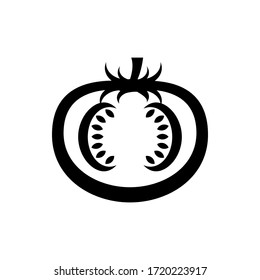 icono de rodajas de tomate. símbolo vectorial de tomate