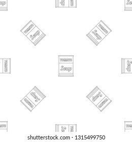 Tomato soup can pattern seamless vector repeat geometric for any web design