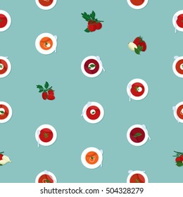 Tomato soup - vector background