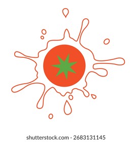tomate splash logotipo abstrato estilo moderno