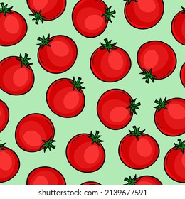 Tomato Texture Background Seamless Pattern Vector Illustration