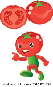 Tomato. This is tomato fruit vagetable and include tomato mascot