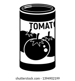Tomato tin can icon. Simple illustration of tomato tin can vector icon for web design isolated on white background