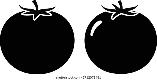 Tomate, Tomates, Silueta, Icono, Vector, Negro, Simple, Mínimo, Glifo, Símbolo, Comida, Vegetal, Producir, Orgánico, Cocinar, Ingrediente, Granja, Jardín, Cosecha, Saludable, Nutrición, Vegano, Vegetariano,