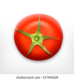 Tomato. Top view. Vector icon. EPS10