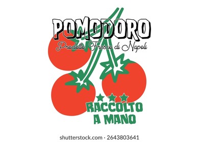 Tomato Trendy Hand Drawn Vector T-shirt Design, Retro EPS T-shirt Design