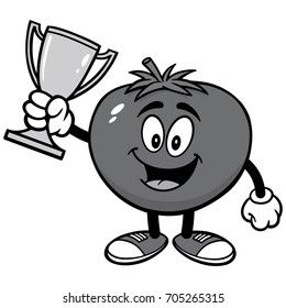 Tomato with Trophy Illustration