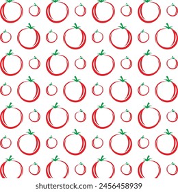 Tomato uncommon trendy multicolor repeating pattern vector illustration background design
