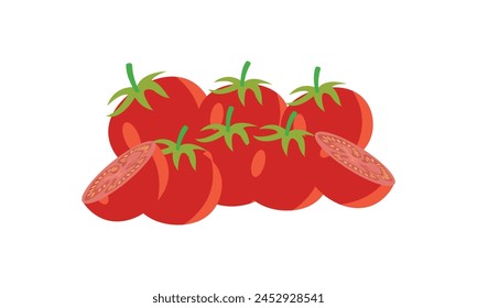 Tomato Vector Design And Illustration.
