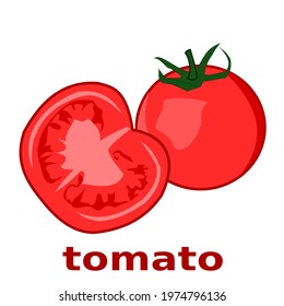 Tomato vector for education book. Can use for book or like other