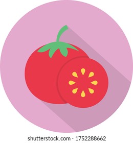 tomato vector flat color icon 