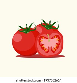 tomato. tomato vector. flat vector of tomato. tomato illustration. vegetables