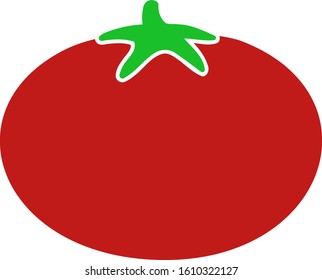 Tomato vector icon. Flat Tomato symbol is isolated on a white background.