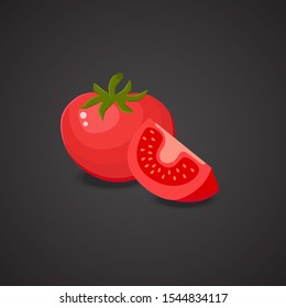 Tomato vector icon. Illustration art.