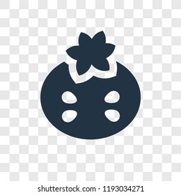 Tomato vector icon isolated on transparent background, Tomato transparency logo concept
