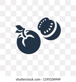 Tomato vector icon isolated on transparent background, Tomato transparency concept can be used web and mobile