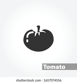 tomato vector icon on white background