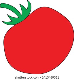 Tomato vector icon to show vegetable icons