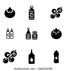 tomato vector icons set