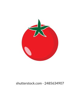 Tomaten-Vektorillustration-flaches Design-Vorlage