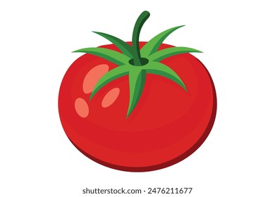 Ilustración vectorial de tomate para proyectos de Diseño gráfico