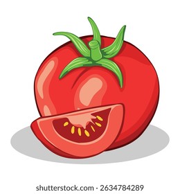 Tomaten-Vektorgrafik für Grafikdesign