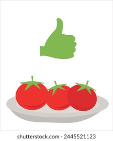Tomato vector illustration. Healthy vegetable tomatoes vector