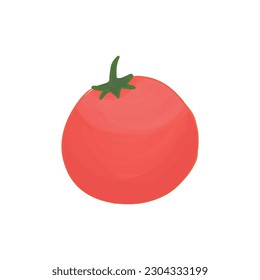 Tomato Vector Illustration Isolated on White Background