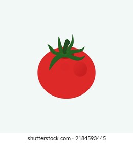 Tomate. Ilustración vectorial. Tomates rojos con hojas