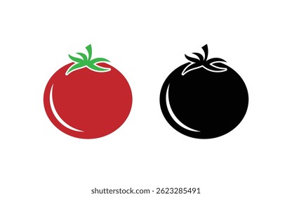 tomato vector illustration. tomato silhouette design on white background