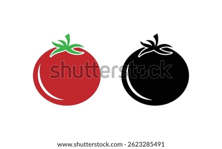 tomato vector illustration. tomato silhouette design on white background