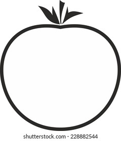 Tomato vector isolated