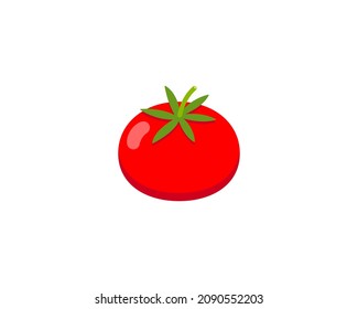 Tomato vector isolated icon. Emoji illustration. Tomato vector emoticon