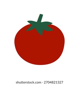 Vetor de tomate isolado no plano de fundo branco